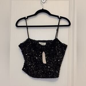 Sadie & Sage Black Sequin Camisole